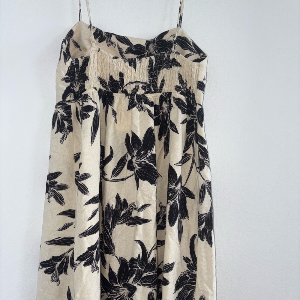 NWT Linen Tropical Neutral Maxi Dress - Picture 9 of 13